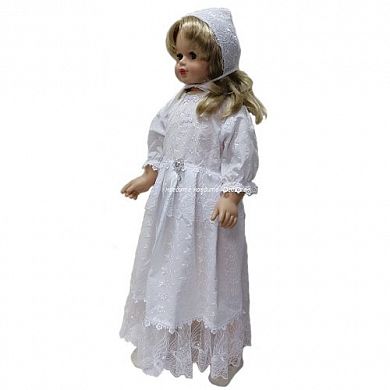 "МоёДитё" крестильный набор нарядный для девочки Т020С белый "Вербена" в Нефтеюганске